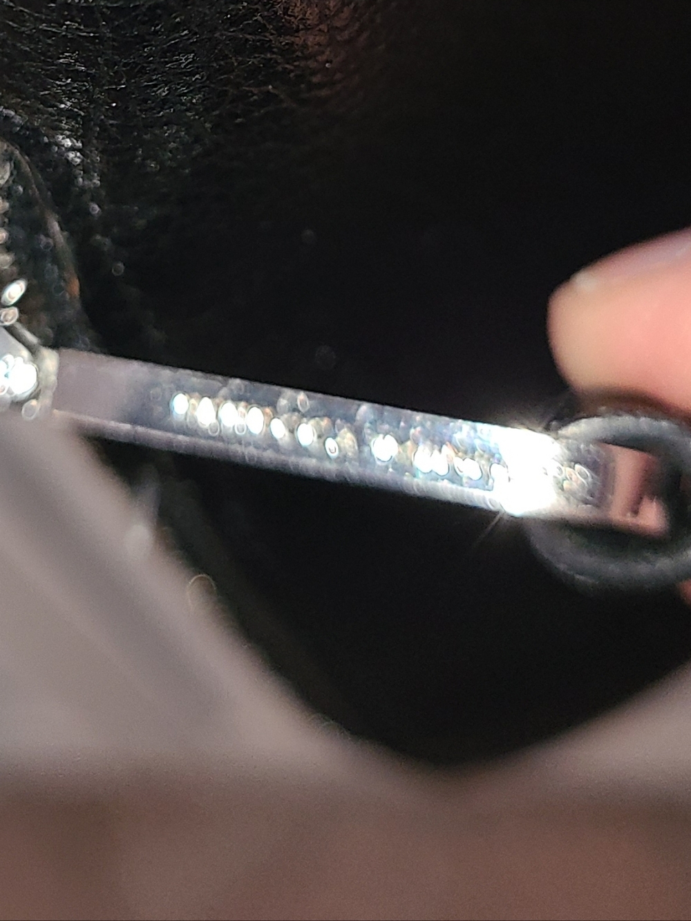 Rebecca Minkoff Black Leather Crossbody Saddle Bag with Chain Detail - Picture 10 of 15
